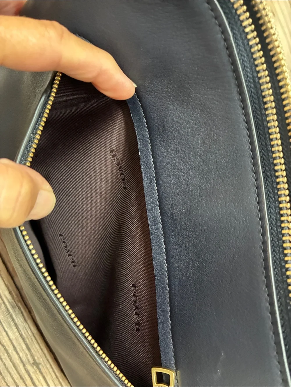 Authentic Coach Dreamer Shoulder Bag in Midnight Navy 54070